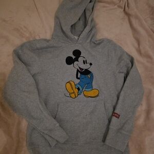 Levi's Gray Hoodie with Mickey Mouse Design
